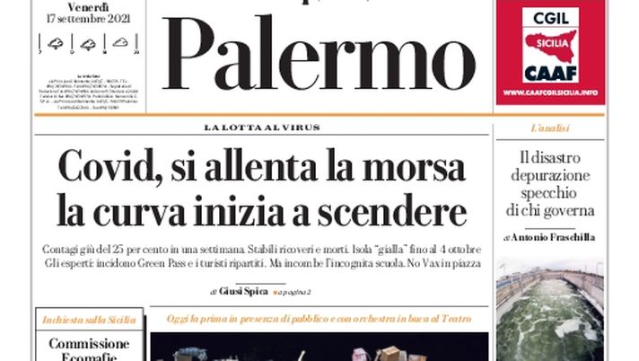 Prima Pagina, La Repubblica-Palermo: “Covid, la curva inizia a scendere” 
