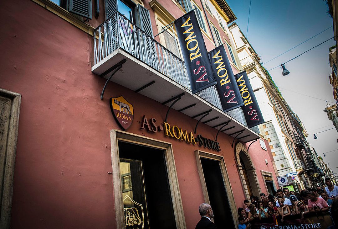  Atmosphere during the opening of AS Roma new store at Via Del Corso on July 21, 2016 in Rome, Italy.  