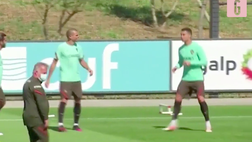 VIDEO Euro 2020, torello e sorrisi: guarda l’allenamento di CR7 e Joao Felix
