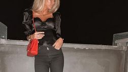 Alice Campello, look total black per il post partita di Juventus-Chelsea