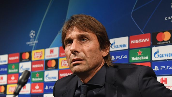 BARCELONA, SPAIN - OCTOBER 01:  Head coach FC Internazionale Antonio Conte speaks with the media during press conference on October 1, 2019 in Barcelona, Spain.  (Photo by Claudio Villa - Inter/Inter via Getty Images) 