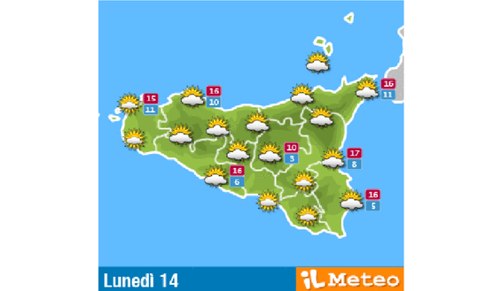 Meteo Palermo, nubi sparse e coperto: le previsioni di lunedì 14 febbraio 2022 Palermo