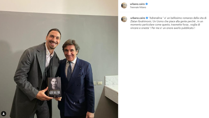 Torino, Cairo editore del libro di Ibrahimovic: “Onorato di averlo pubblicato” - immagine 1