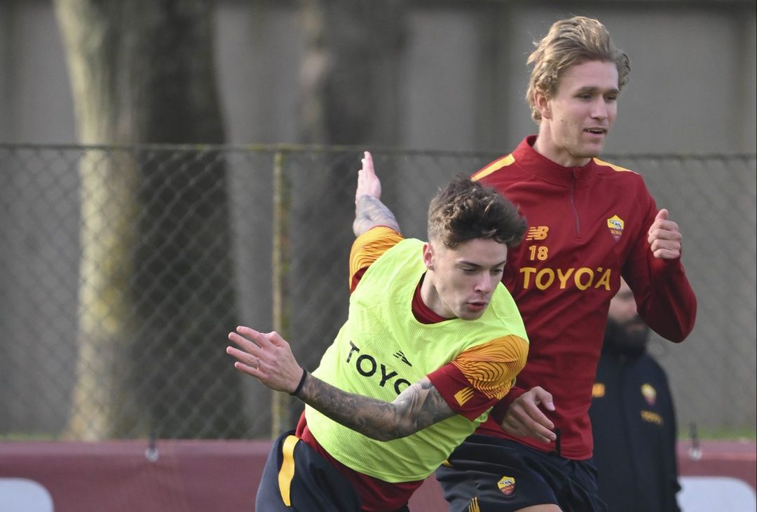 Roma, allenamento a Trigoria dopo la vittoria contro il Bologna – FOTO GALLERY - immagine 45