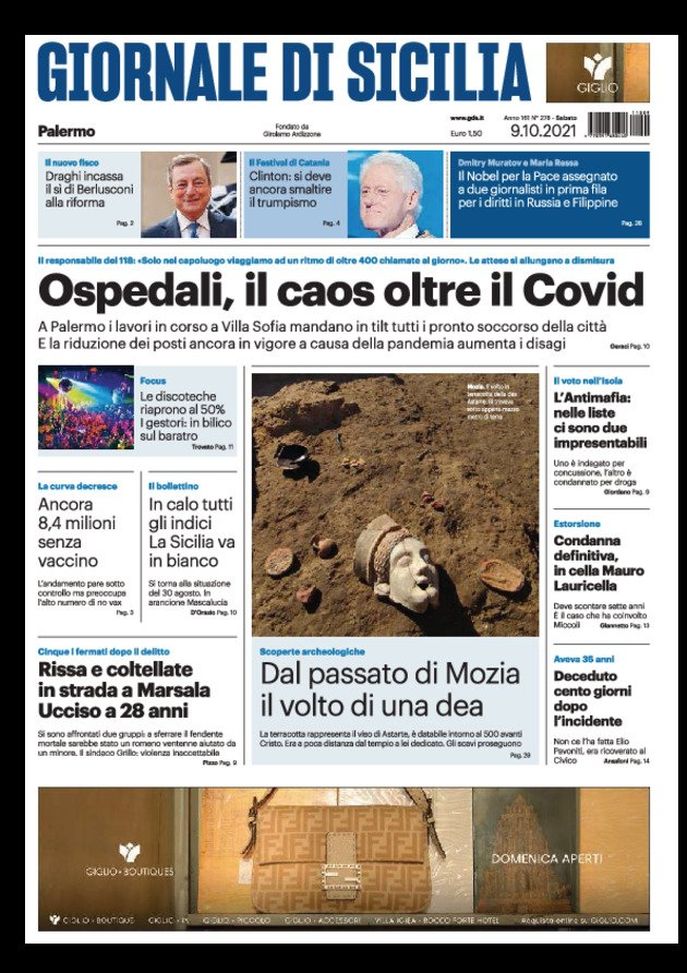 Prima Pagina, Giornale di Sicilia: “Ospedali, il caos oltre il Covid” Prima Pagina, Giornale di Sicilia: “Ospedali, il caos oltre il Covid” - immagine 1
