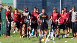 Irdning: la squadra è in campo per l’allenamento mattutino. Assente Balzaretti