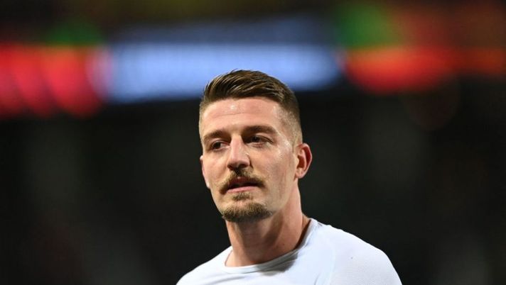 Lazio's Serbian midfielder Sergej Milinkovic-Savic after the UEFA Europa League football match between Lokomotiv Moscow and Lazio at Moscow's Lokomotiv Stadium on November 25, 2021. (Photo by Kirill KUDRYAVTSEV / AFP) (Photo by KIRILL KUDRYAVTSEV/AFP via Getty Images) Milinkovic: “L’obiettivo è sempre la Champions, oggi è un’occasione persa” - immagine 1