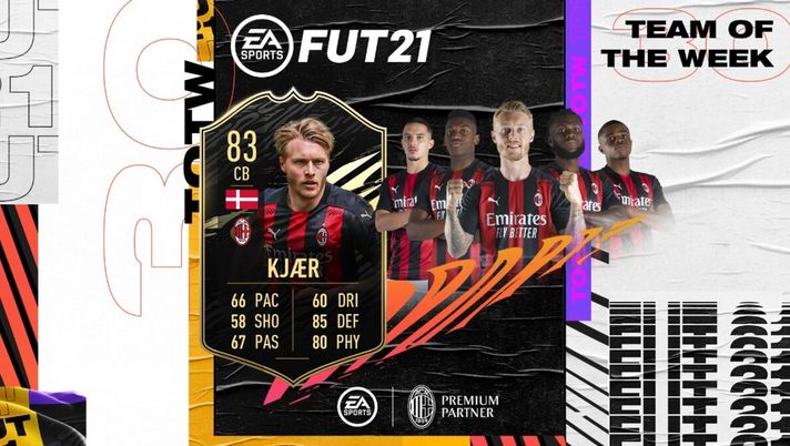 Milan Kjaer nel TOTW di FUT AC Milan  