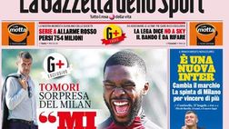 Prima Pagina, La Gazzetta dello Sport: “Mi manda Maldini. È un’Inter tutta nuova. Juve, vendere Rabiot e Ramsey, Aguero saluta il City”