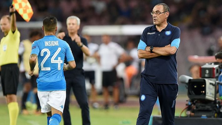 during the UEFA Champions League Qualifying Play-Offs Round First Leg match between SSC Napoli and OGC Nice at Stadio San Paolo on August 16, 2017 in Naples, Italy. during the UEFA Champions League Qualifying Play-Offs Round First Leg match between SSC Napoli and OGC Nice at Stadio San Paolo on August 16, 2017 in Naples, Italy.