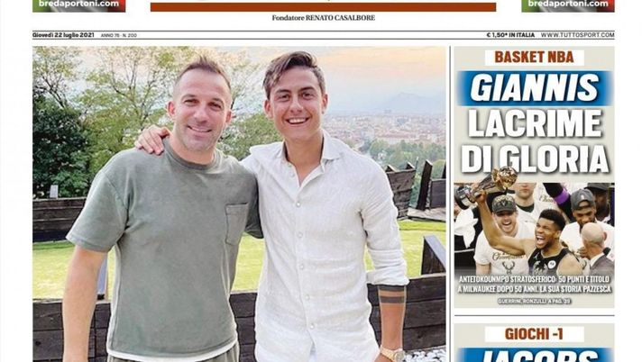 Prima Pagina, Tuttosport: “Il rinnovo. Dybala pronto a prolungare. Belotti scatta”  Prima Pagina, Tuttosport: “Il rinnovo. Dybala pronto a prolungare. Belotti scatta”