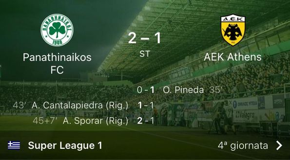 Due rigori contro l’AEK nel derby di Atene: gli sconfitti “E’ una sporca guerra contro di noi”- immagine 2