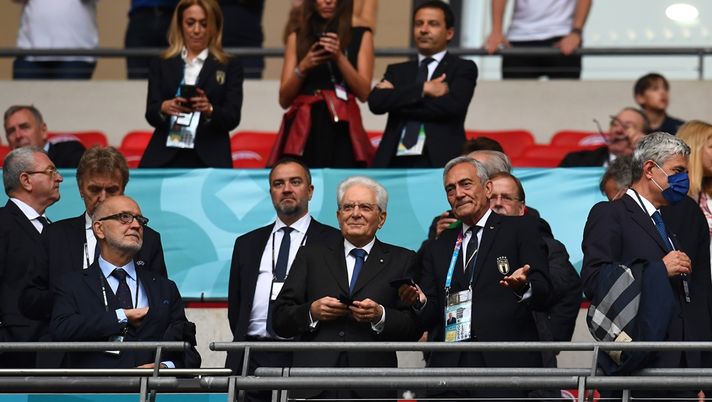 Sergio Mattarella a Wembley durante Italia-Inghilterra finale degli Europei 2021 (Getty Images) 