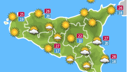 Meteo: cielo sereno e temperature che oscilleranno tra i 25° e i 23° in vista di Palermo-Novara