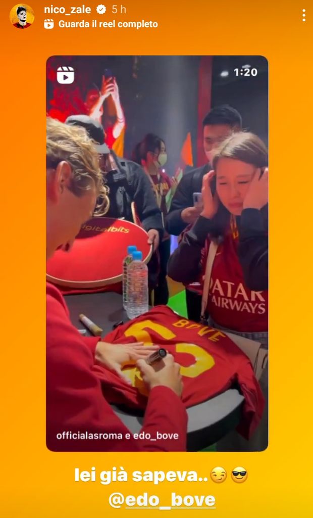 Roma, che emozione per Bove: la sfera di cristallo della tifosa giapponese…- immagine 2