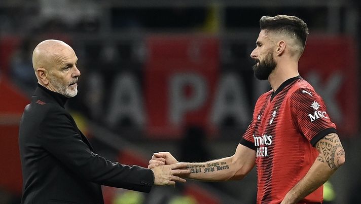 Pioli Giroud AC Milan Milan-Borussia Dortmund 1-3 Champions League 2023-2024