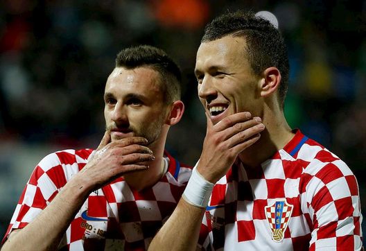 Brozovic e Perisic con la Croazia