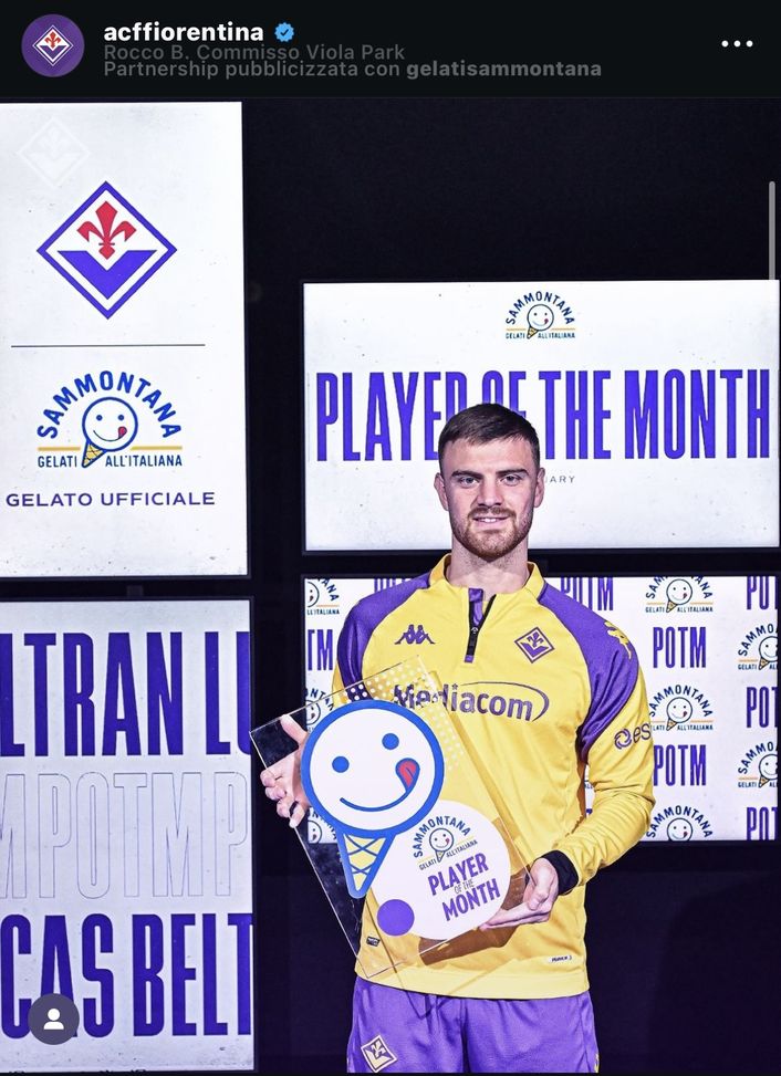 MVP di Febbraio va a Beltran: è lui il miglior giocatore viola del mese- immagine 2