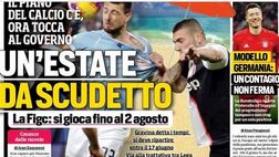 EDICOLA / CdS: Un’estate da scudetto. La Figc detta i tempi: si gioca fino al 2 agosto