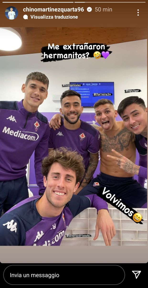 FOTO – Ecco Martinez Quarta dopo il Covid! “Vi sono mancato, fratellini?”- immagine 2