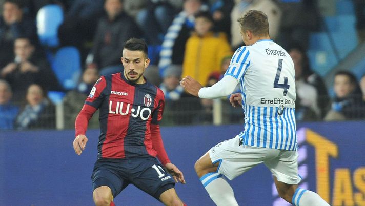 FERRARA, ITALY - JANUARY 20: Nicola Sansone of Bologna FC in action during the Serie A match between SPAL and Bologna FC at Stadio Paolo Mazza on January 20, 2019 in Ferrara, Italy.  (Photo by Mario Carlini / Iguana Press/Getty Images) 
