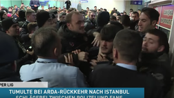 Arriva Arda Turan: paura e delirio in aeroporto. Scontri tra la polizia e i tifosi