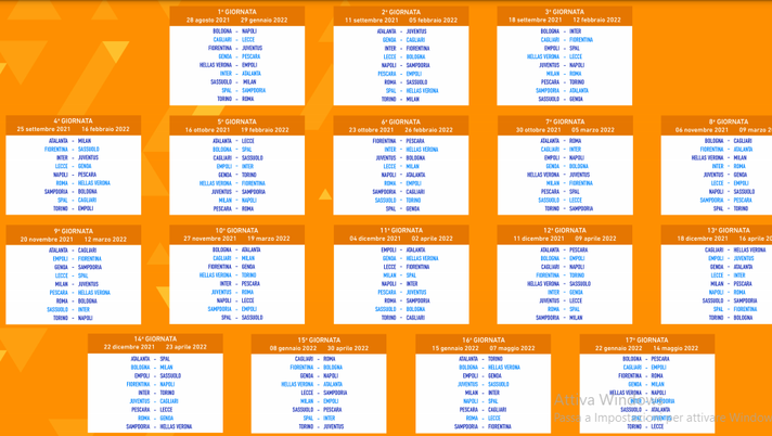Primavera 1 calendario 2021/2022 