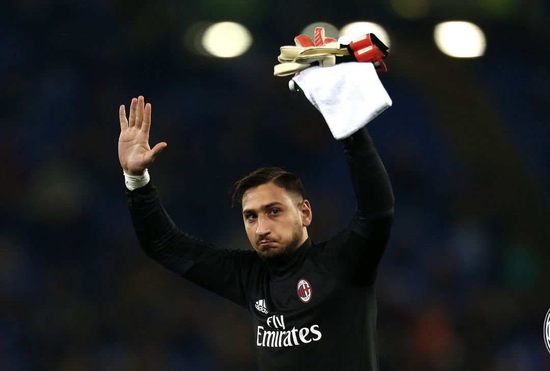  Gianluigi Donnarumma prima di Roma-Milan (credits: acmilan.com) 