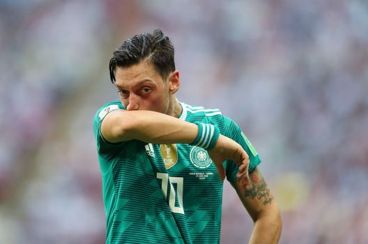 KAZAN, RUSSIA - JUNE 27: Mesut Ozil of Germany during the 2018 FIFA World Cup Russia group F match between Korea Republic and Germany at Kazan Arena on June 27, 2018 in Kazan, Russia. (Photo by Catherine Ivill/Getty Images) KAZAN, RUSSIA - JUNE 27: Mesut Ozil of Germany during the 2018 FIFA World Cup Russia group F match between Korea Republic and Germany at Kazan Arena on June 27, 2018 in Kazan, Russia. (Photo by Catherine Ivill/Getty Images)