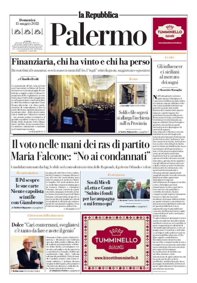 Prima Pagina, La Repubblica-Palermo: ”Finanziaria, chi ha vinto e chi ha perso” Prima Pagina, La Repubblica-Palermo: ”Finanziaria, chi ha vinto e chi ha perso” - immagine 1