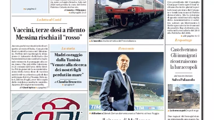 Prima Pagina, La Repubblica-Palermo: “Il ritorno di Mr Zeman, marziano del calcio” - immagine 1