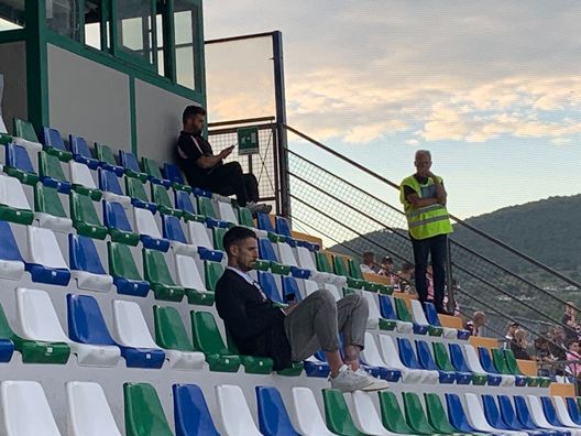 FOTO FeralpiSalò-Palermo, Mattia Baldini in tribuna allo stadio “Lino Turina” Palermo