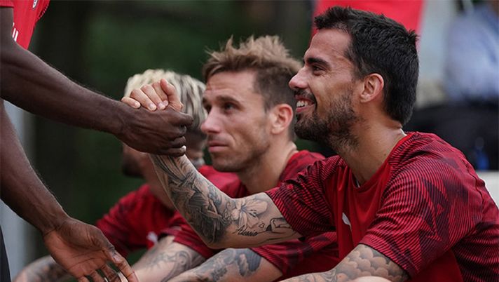 I rossoneri a Milanello, foto @acmilan 