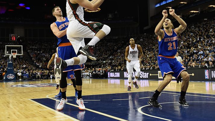 LONDON, ENGLAND - JANUARY 15: Ersan Ilyasova of Milwaukee Bucks in action during the NBA match between New York Knicks and Milwaukee Bucks at O2 Arena on January 15, 2015 in London, England. NOTE TO USER: User expressly acknowledges and agrees that, by downloading and or using this photograph, User is consenting to the terms and conditions of the Getty Images License Agreement. (Photo by Mike Hewitt/Getty Images) LONDON, ENGLAND - JANUARY 15: Ersan Ilyasova of Milwaukee Bucks in action during the NBA match between New York Knicks and Milwaukee Bucks at O2 Arena on January 15, 2015 in London, England. NOTE TO USER: User expressly acknowledges and agrees that, by downloading and or using this photograph, User is consenting to the terms and conditions of the Getty Images License Agreement. (Photo by Mike Hewitt/Getty Images)