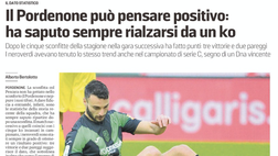 Messaggero Veneto: Il Pordenone può pensare positivo, ha saputo sempre rialzarsi da un ko