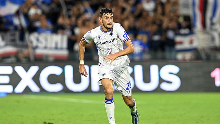 SALERNO, ITALY - AUGUST 28: Alex Ferrari of UC Sampdoria during the Serie A match between Salernitana and UC Sampdoria at Stadio Arechi on August 28, 2022 in Salerno, Italy. (Photo by Francesco Pecoraro/Getty Images) MERCATO CEEMONESE SAMP