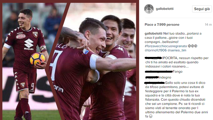 dal profilo Instagram di Belotti dal profilo Instagram di Belotti