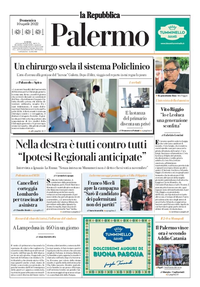 Prima Pagina, La Repubblica: “Il Palermo vince, ora è secondo. Addio Catania” Prima Pagina, La Repubblica: “Il Palermo vince, ora è secondo. Addio Catania” - immagine 1