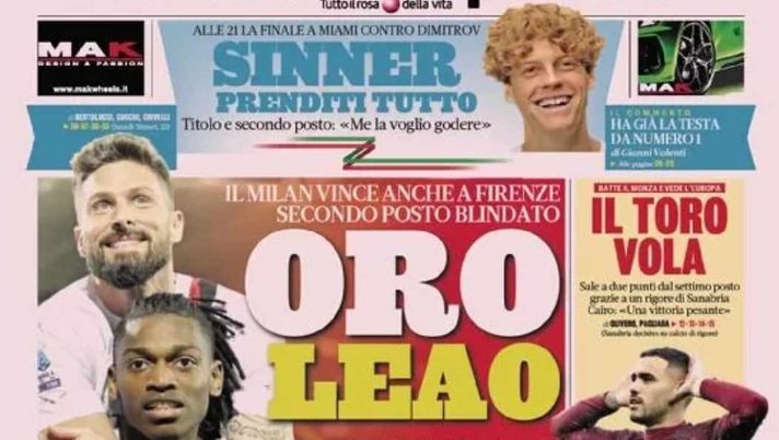 PRIMA PAGINA GAZZETTA DELLO SPORT OGGI: “Napoli in ginocchio, cade con l’Atalanta” - immagine 1