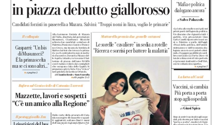 Prima Pagina, La Repubblica-Palermo: “Dopo-Orlando, destra divisa”  Prima Pagina, La Repubblica-Palermo: “Dopo-Orlando, destra divisa” - immagine 1