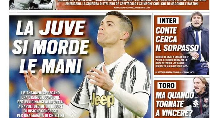 Tuttosport, la prima pagina di oggi, domenica 14 febbraio 2021 Tuttosport, la prima pagina di oggi, domenica 14 febbraio 2021