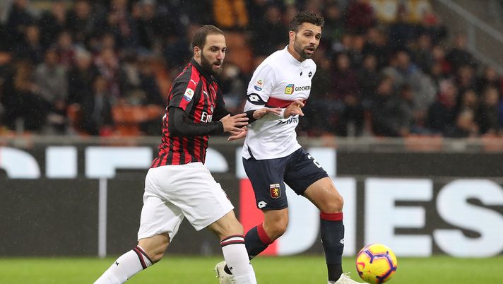 Gonzalo Higuain in Milan-Genoa 2-1 del 31 ottobre 2018 (credits: GETTY Images) 