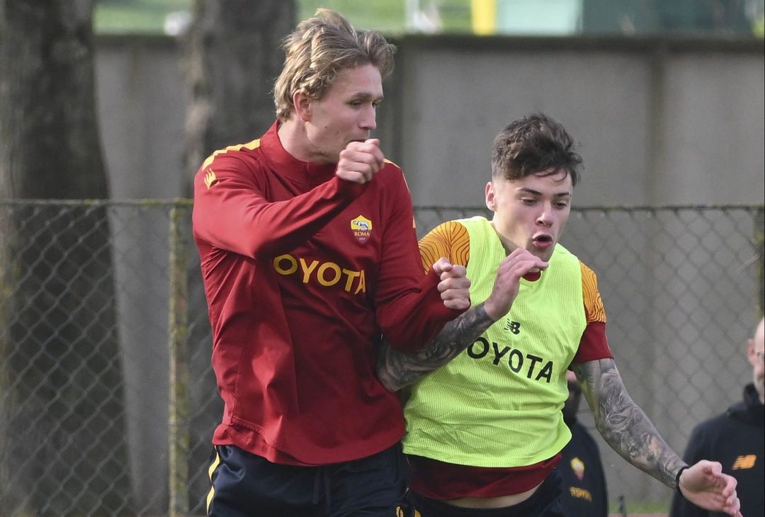 Roma, allenamento a Trigoria dopo la vittoria contro il Bologna – FOTO GALLERY - immagine 46