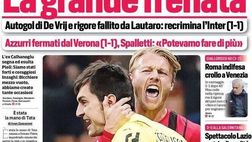 Prima Pagina, Corriere dello Sport: “La grande frenata. Pari nel derby e al Maradona”