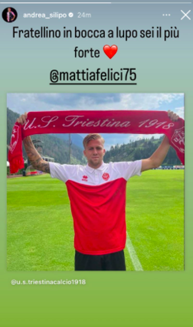 FOTO Palermo, Silipo saluta Felici: “In bocca al lupo fratellino, sei il più forte” - immagine 1