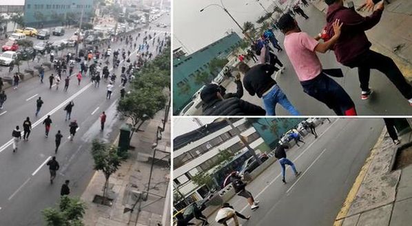 Scontri fra tifoserie rivali a Lima documentate da La Republica peruviana Scontri fra tifoserie rivali a Lima documentate da La Republica peruviana