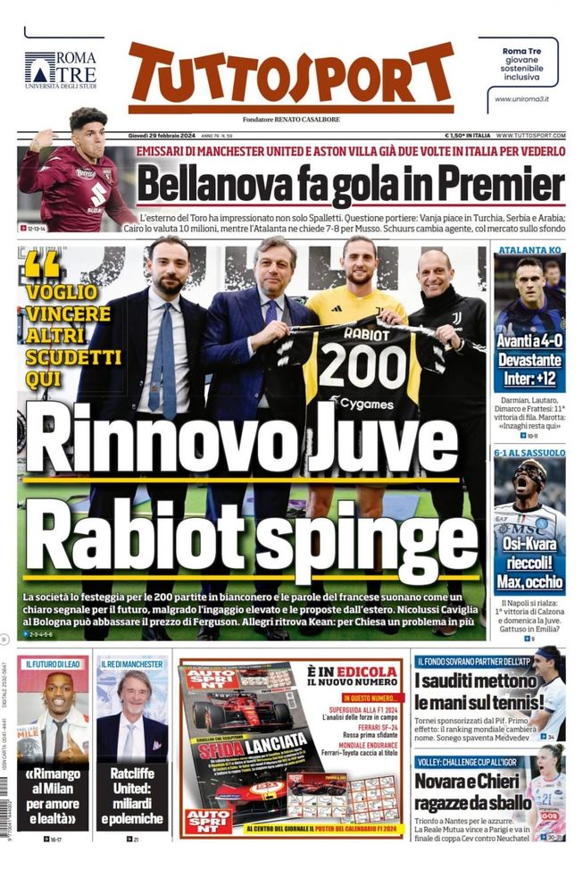 EDICOLA TS – Avanti a 4-0, devastante Inter: +12. Marotta: “Inzaghi resta qui” - immagine 1