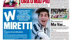 Prima Pagina, Tuttosport: “Belotti ora o mai più. W Miretti, speranza e pazienza”