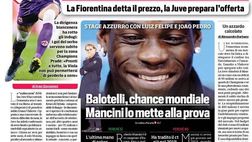 Prima Pagina, Corriere dello Sport: “Balotelli chance Mondiale, Mancini…”
