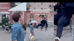 VIDEO / Vieri come James Bond: si cala dall’alto con una fune